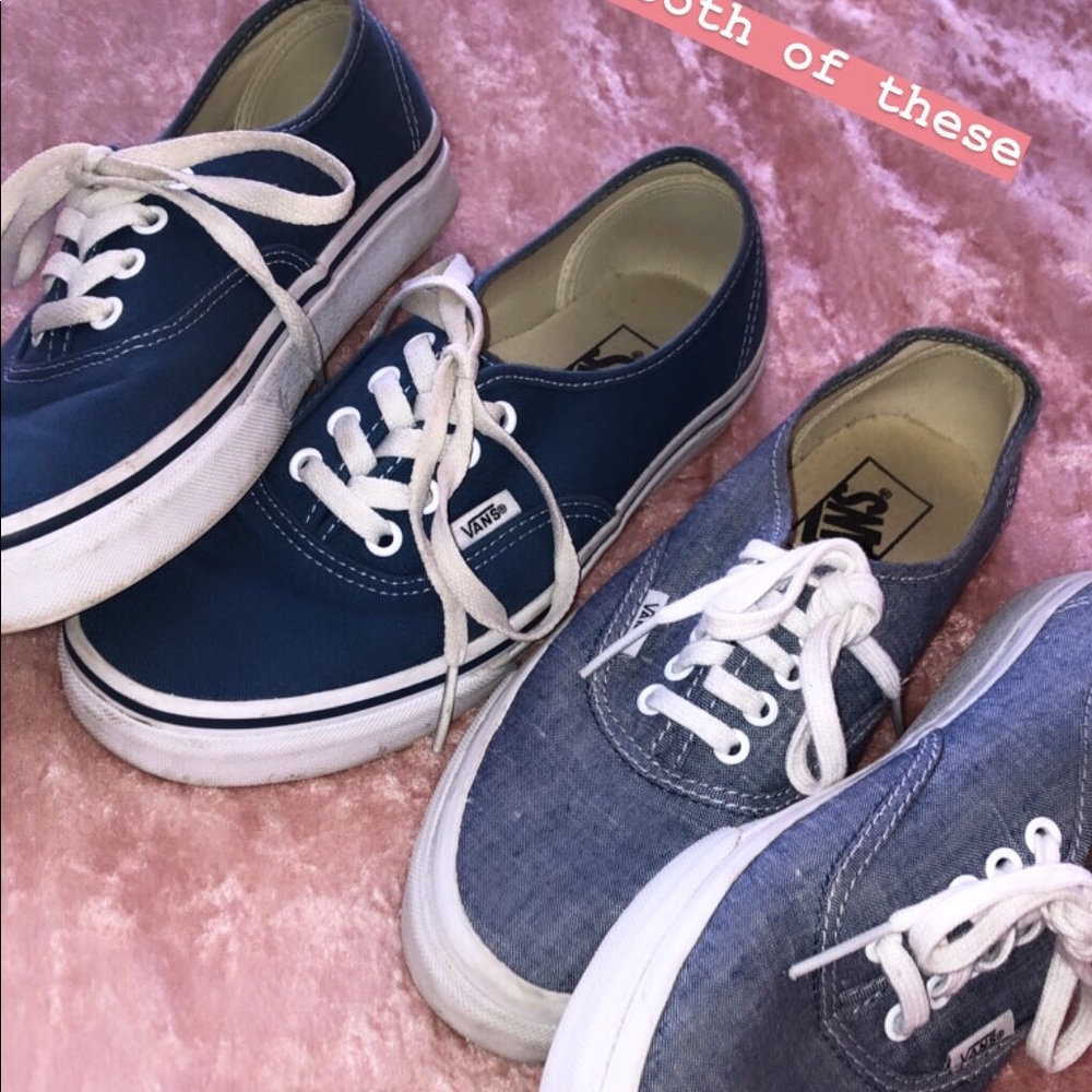Two pairs of vans; size 7